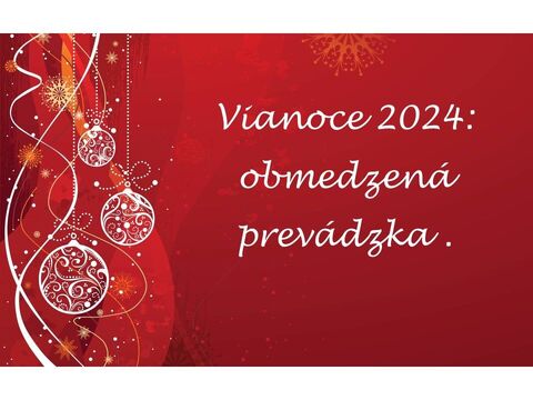 EKOBAL prevádzka počas vianočných a novoročných sviatkov 2024/2025.